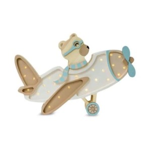 LITTLE LIGHTS - VINTAGE PLANE LAMP VANILLA SKY BEAR 