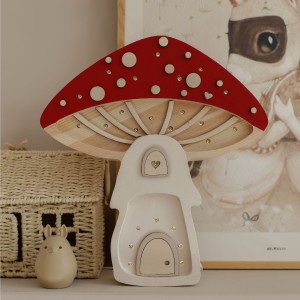 LITTLE LIGHTS - MUSHROOM HOUSE LAMP FAIRIES TOADSTOOL