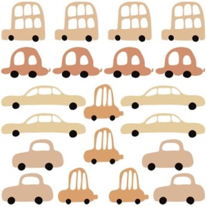 PASTELOWE LOVE - WALL STICKERS CARS BOHO I