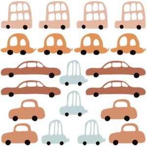 PASTELOWE LOVE - WALL STICKERS CARS BOHO II