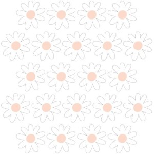 PASTELOWE LOVE - WALL STICKER DAISIES VII