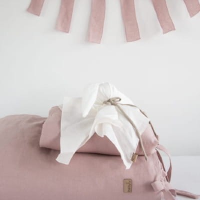 linen baby bedding with filling