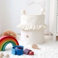toy basket with frills