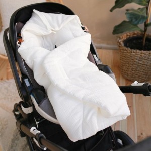 BABYLY - BABY CAR SEAT SWADDLE/ BLANKET MILKY WHITE