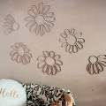 WOODEN ONE-LINE STYLE WALL FLOWERS