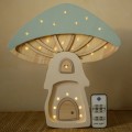 MUSHROOM HOUSE LAMP CLOUDY BLUE