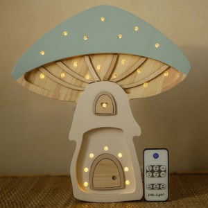 LITTLE LIGHTS - MUSHROOM HOUSE LAMP CLOUDY BLUE