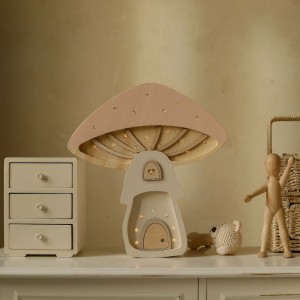 LITTLE LIGHTS - MUSHROOM HOUSE LAMP  MARSHMALLOW PINK