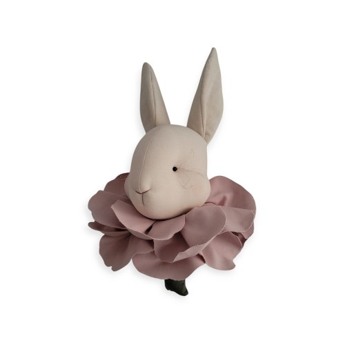 Rabbit light beige in powder flower
