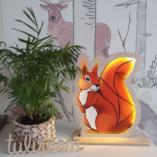 kids night lamp squirrel