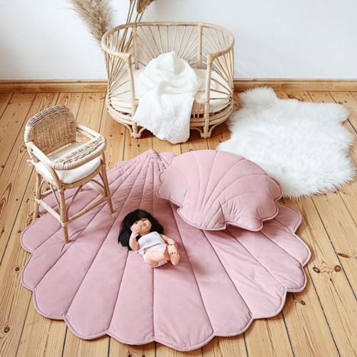 soft pink baby mat