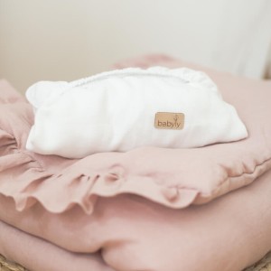 BABYLY -  LINEN PRAM/ MOSES BASKET SHEET WHITE