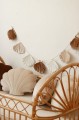velvet shell pillow cream pearl