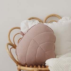 MOI MILI - LINEN LEAF PILLOW POWDER PINK