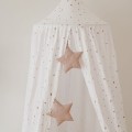 Linen garland with stars pink for girl