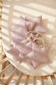 Linen garland with stars pink
