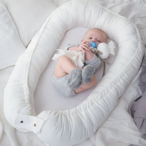 linen baby nest