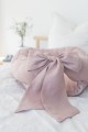 linen baby nest with bow
