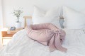 linen baby nest with bow