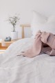 linen baby nest with bow