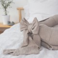 linen baby nest with bow
