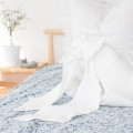 linen baby nest with bow