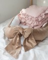 velvet baby nest with bow