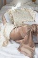 velvet baby nest with bow