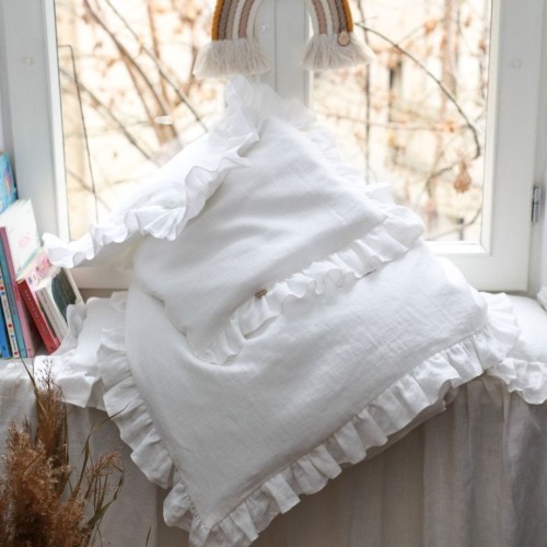 linen baby bedding with filling