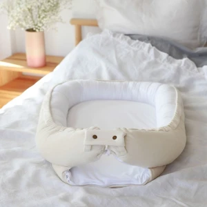 BABYLY - VELVET BABY NEST CREAM PEARL