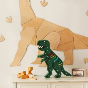 LITTLE LIGHTS - DINO T. REX LAMP RAINBOW GREEN