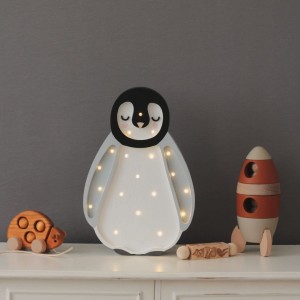 LITTLE LIGHTS - PENGUIN LAMP LIGHT GRAY