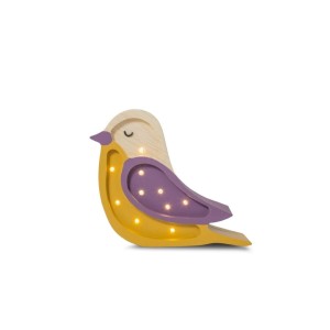 LITTLE LIGHTS - BIRD MINI LAMP MAROON MUSTARD