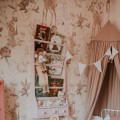 wallpaper woodland girls beige