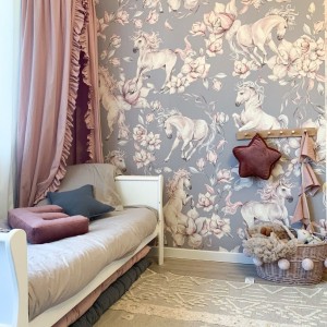 MALUMI - WALLPAPER UNICORNS GRAY