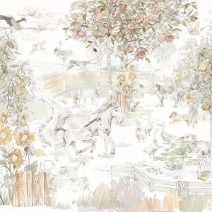 MALUMI - WALLPAPER VINTAGE COUNTRY YELLOW