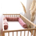 bed bumper velvet dirty pink