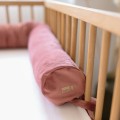 bed bumper velvet dirty pink
