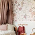 wallpaper woodland girls pink