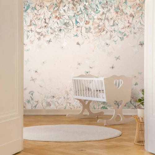 wallpaper for girl butterflies mint