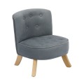 vevet armchair for kids gray