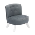 vevet armchair for kids gray