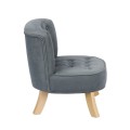 vevet armchair for kids gray
