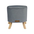 vevet armchair for kids gray