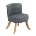 vevet armchair for kids gray