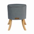 vevet armchair for kids gray