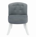 vevet armchair for kids gray