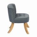 vevet armchair for kids gray