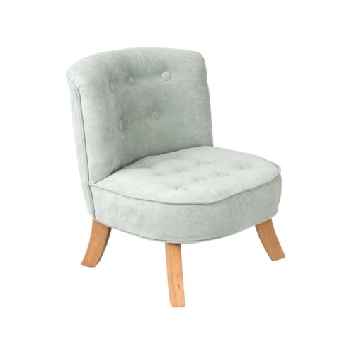 VELVET ARMCHAIR FOR KIDS DIRTY MINT