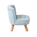 blue velvet armchair for kids